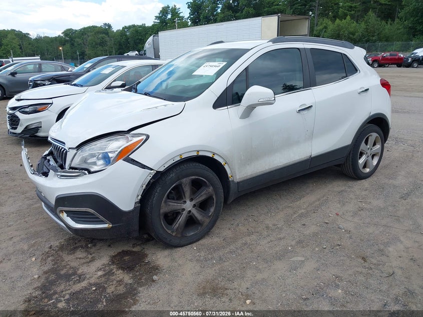 Vin: kl4cjasb4gb539521, lot: 46249282, buick encore 20162