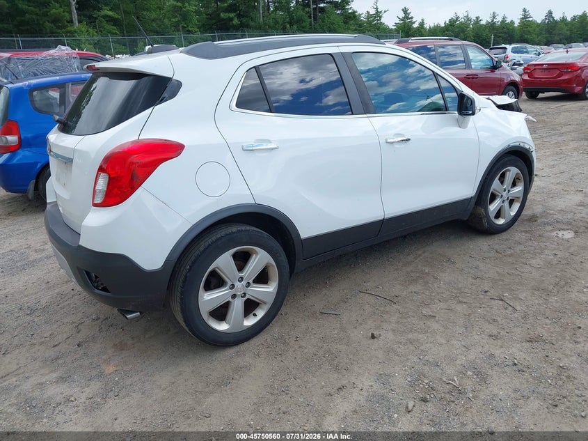 Vin: kl4cjasb4gb539521, lot: 46249282, buick encore 20164