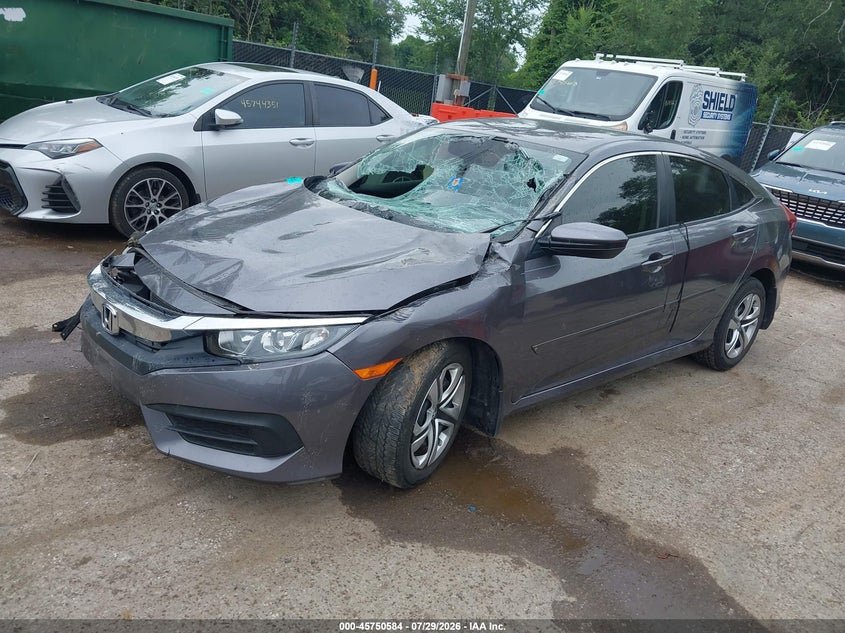 Vin: 19xfc2f55he016004, lot: 46249306, honda civic lx 20172