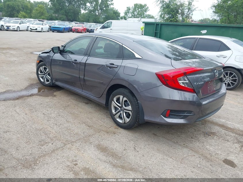 Vin: 19xfc2f55he016004, lot: 46249306, honda civic lx 20173