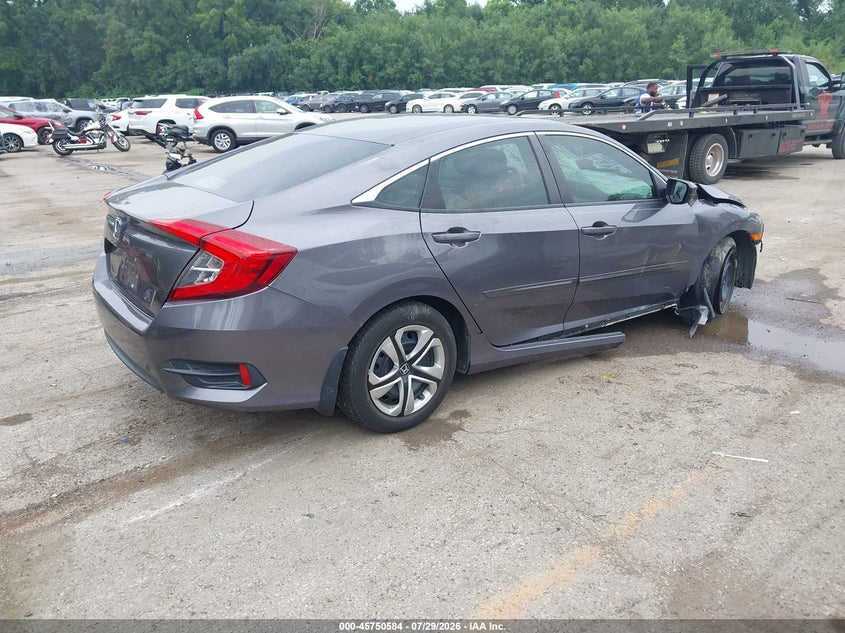 Vin: 19xfc2f55he016004, lot: 46249306, honda civic lx 20174
