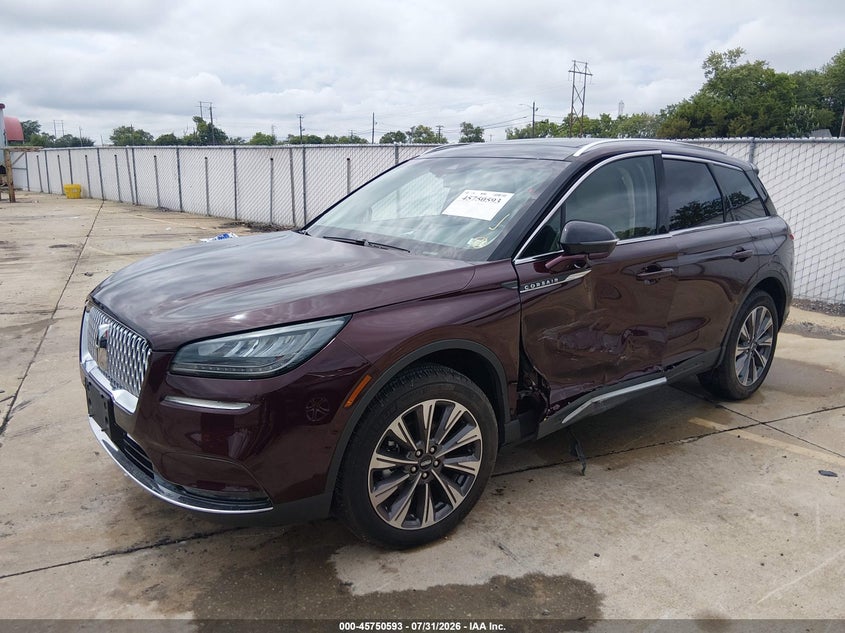 Vin: 5lmcj2d98lul09221, lot: 46249315, lincoln corsair reserve 20202