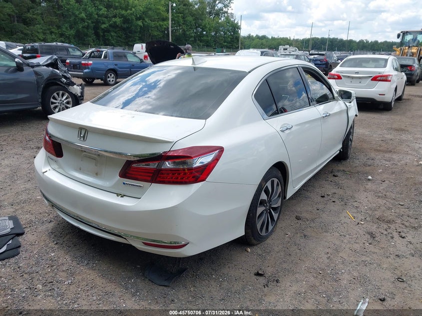 Vin: jhmcr6f58hc030817, lot: 46249428, honda accord hybrid ex-l 20174