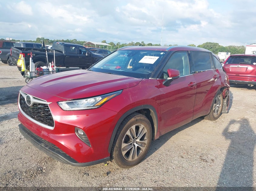 Vin: 5tdgzrah2ls505178, lot: 46249565, toyota highlander xle 20202