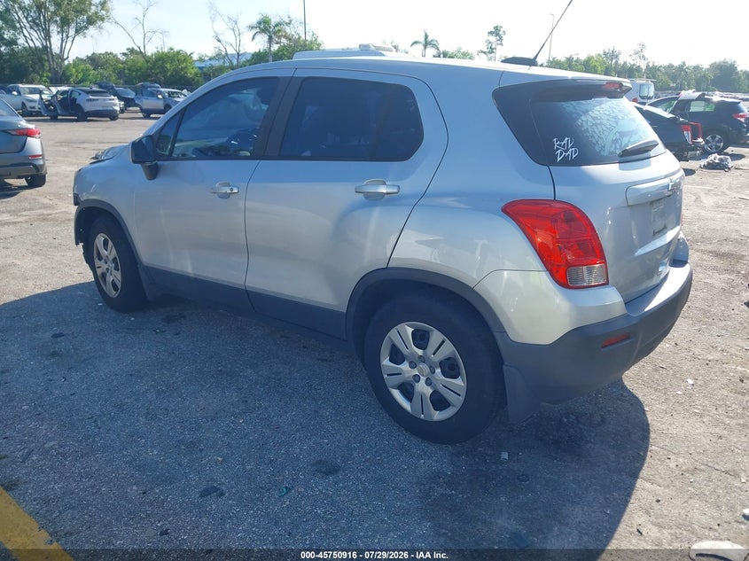 Vin: 3gncjksb3gl275144, lot: 46249638, chevrolet trax ls 20163