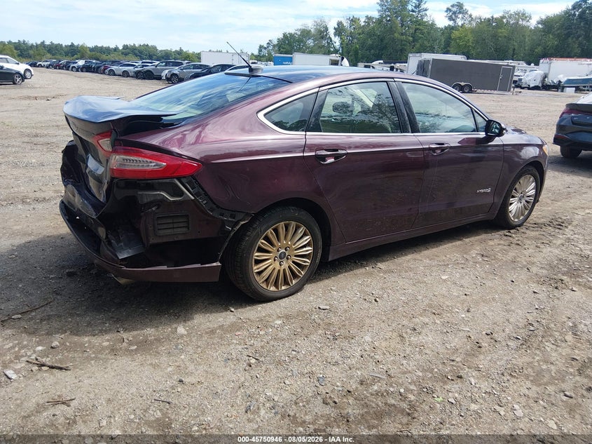 Vin: 3fa6p0lu7dr224219, lot: 46249668, ford fusion hybrid se 20134