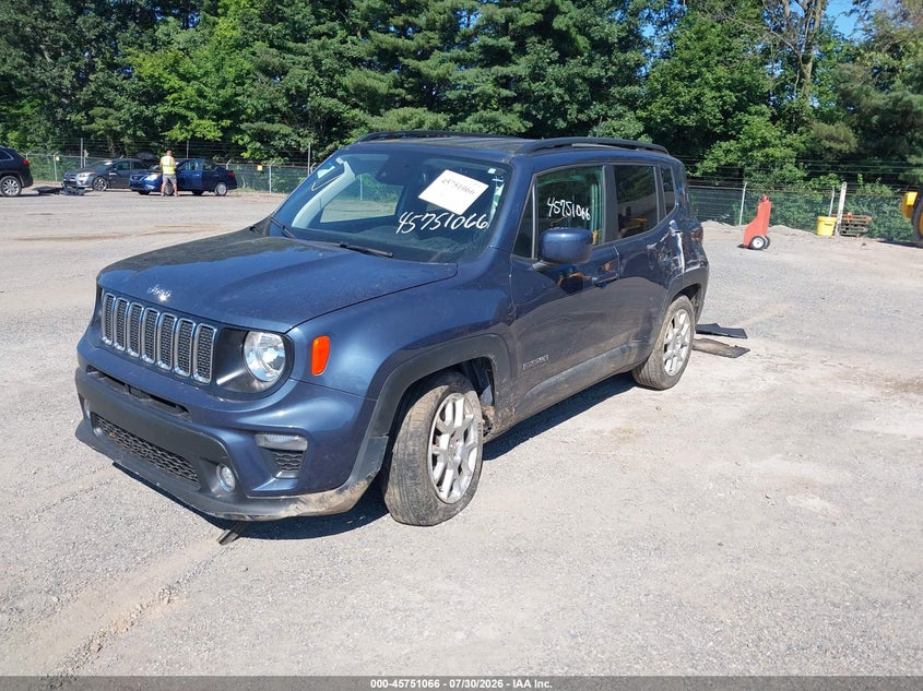 Vin: zacnjcbb0mpm12368, lot: 46249788, jeep renegade latitude fwd 20212