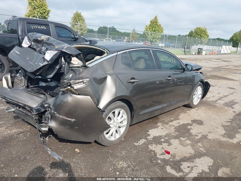 Vin: 5xxgn4a75fg362643, lot: 46249800, kia optima ex 20154