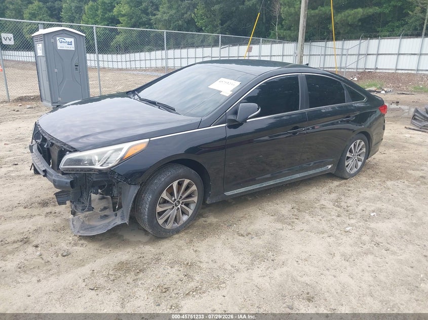 Vin: 5npe34af4gh280770, lot: 46249955, hyundai sonata sport 20162
