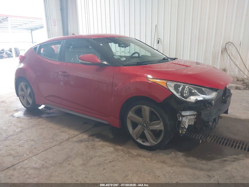 Vin: kmhtc6ae9eu191561, lot: 46249989, hyundai veloster turbo w/black 2014 img_1