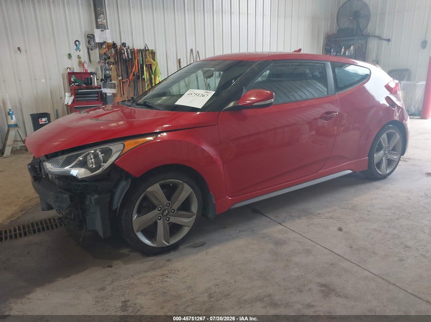Vin: kmhtc6ae9eu191561, lot: 46249989, hyundai veloster turbo w/black 20142