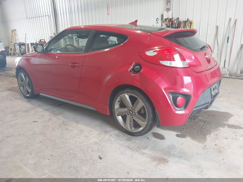 Vin: kmhtc6ae9eu191561, lot: 46249989, hyundai veloster turbo w/black 20143