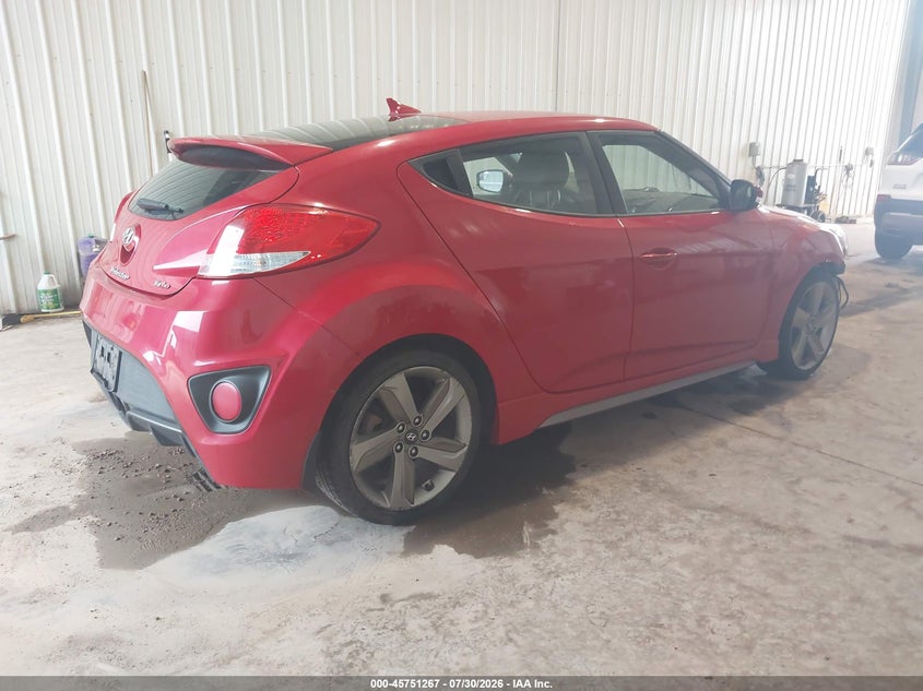 Vin: kmhtc6ae9eu191561, lot: 46249989, hyundai veloster turbo w/black 20144