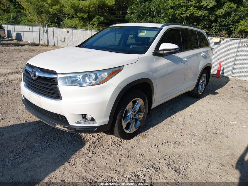Vin: 5tddkrfh9fs084967, lot: 46250014, toyota highlander limited v6 20152