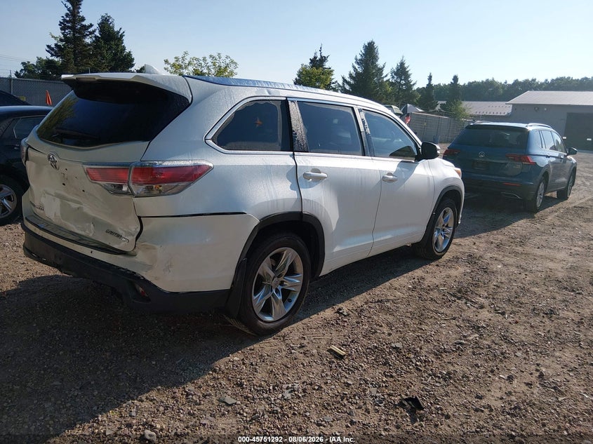 Vin: 5tddkrfh9fs084967, lot: 46250014, toyota highlander limited v6 20154