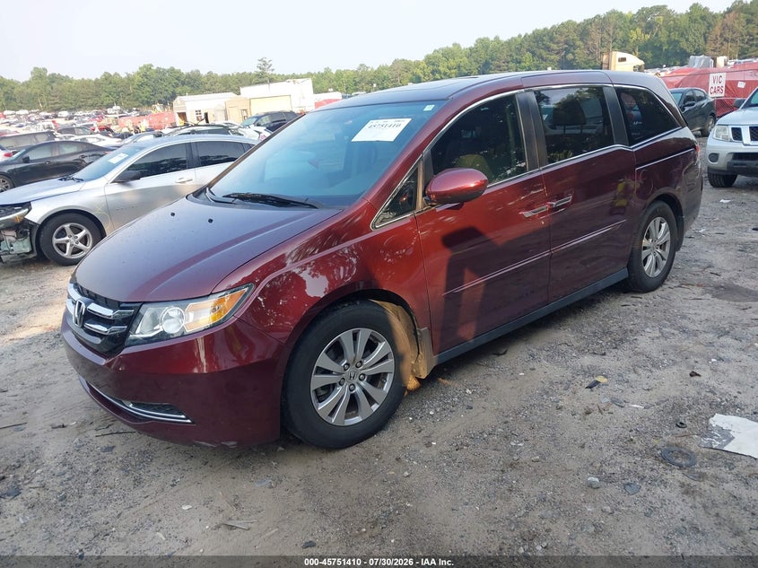 Vin: 5fnrl5h67gb126873, lot: 46250132, honda odyssey ex-l 20162