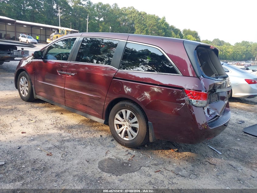 Vin: 5fnrl5h67gb126873, lot: 46250132, honda odyssey ex-l 20163