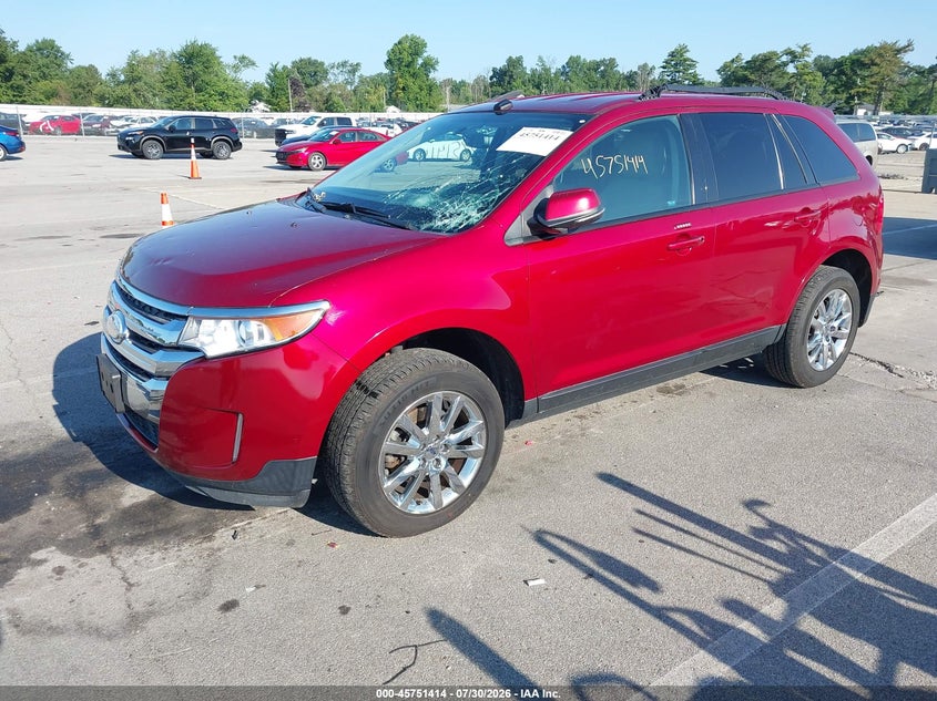 Vin: 2fmdk4jc7dbc92189, lot: 46250136, ford edge sel 20132