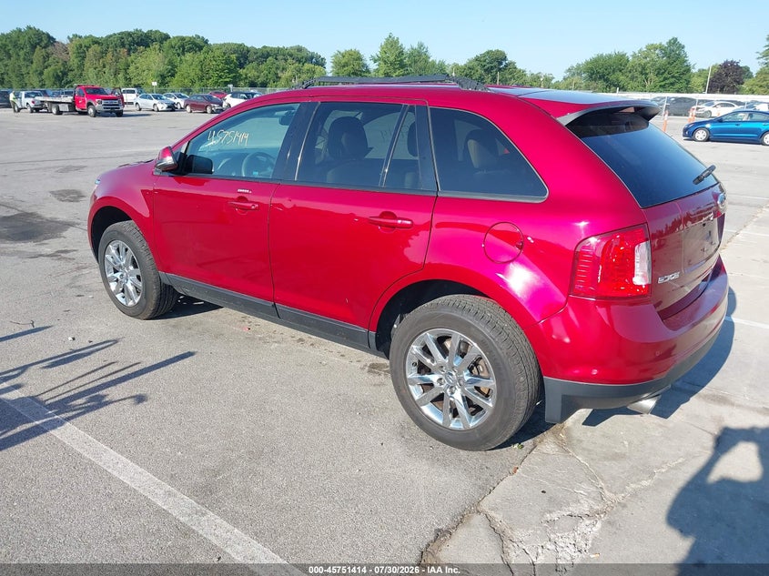 Vin: 2fmdk4jc7dbc92189, lot: 46250136, ford edge sel 20133