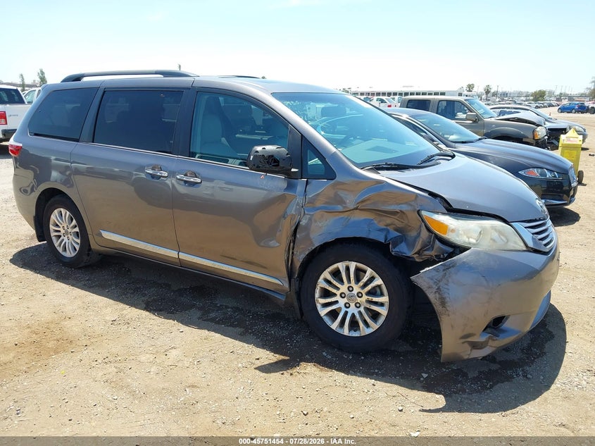Vin: 5tdyz3dc4hs875542, lot: 46250176, toyota sienna xle 8 passenger 2017 img_1