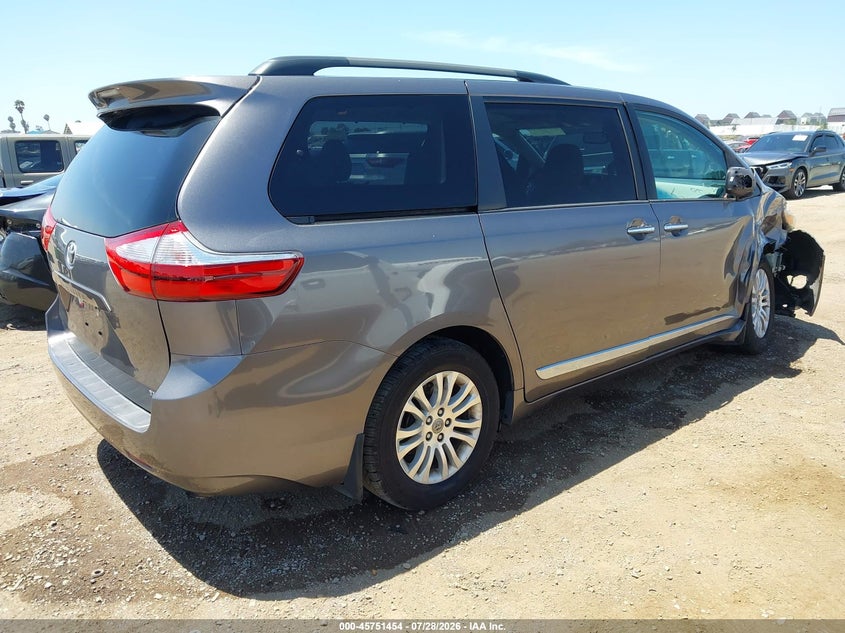 Vin: 5tdyz3dc4hs875542, lot: 46250176, toyota sienna xle 8 passenger 20174