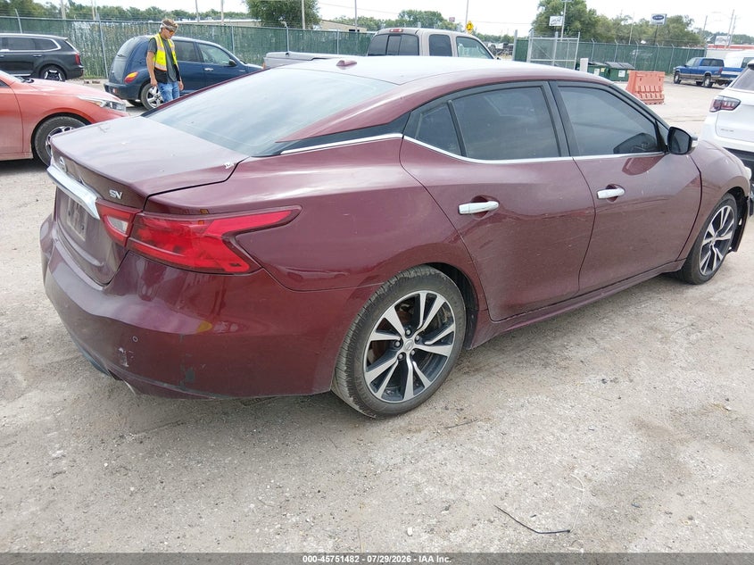 Vin: 1n4aa6ap6jc381424, lot: 46250204, nissan maxima 3.5 sv 20184