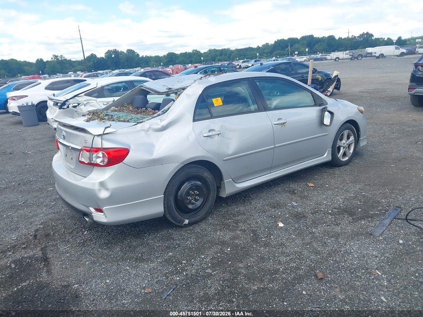 Vin: 2t1bu4eexcc903355, lot: 46250223, toyota corolla s 20124