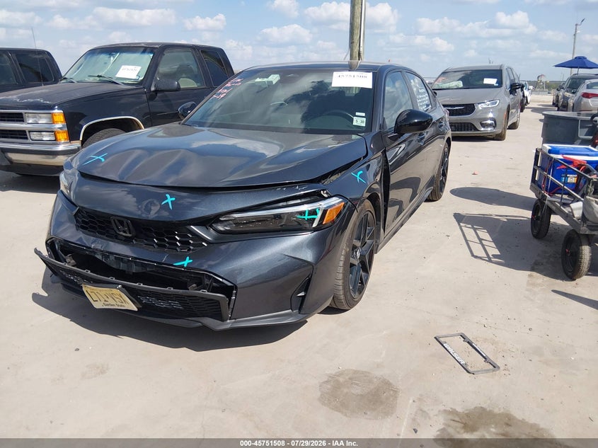 Vin: 2hgfe2f53sh599258, lot: 46250230, honda civic sport 20252