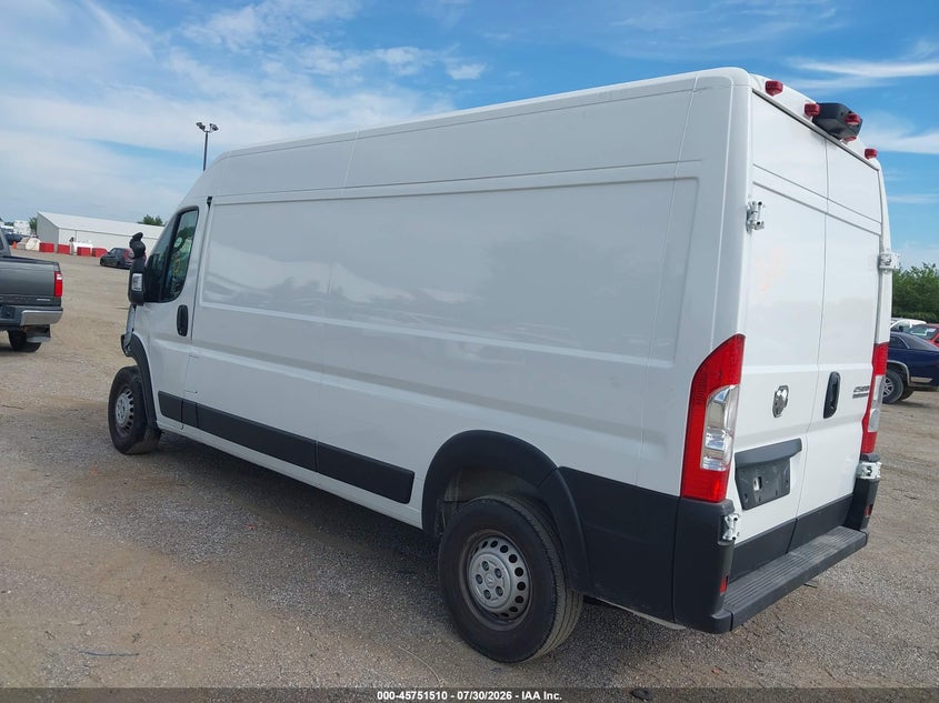Vin: 3c6lrvdg1se522600, lot: 46250232, ram promaster 2500 tradesman high roof 159 wb w/pass seat 20253