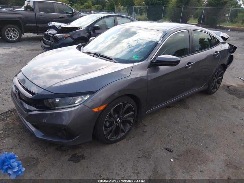 Vin: 19xfc2f89ke021207, lot: 46250242, honda civic sport 20192