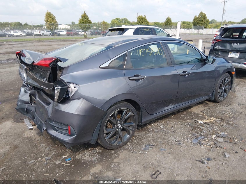 Vin: 19xfc2f89ke021207, lot: 46250242, honda civic sport 20194