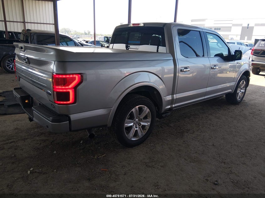 Vin: 1ftew1c52lfa33696, lot: 46250293, ford f-150 platinum 20204