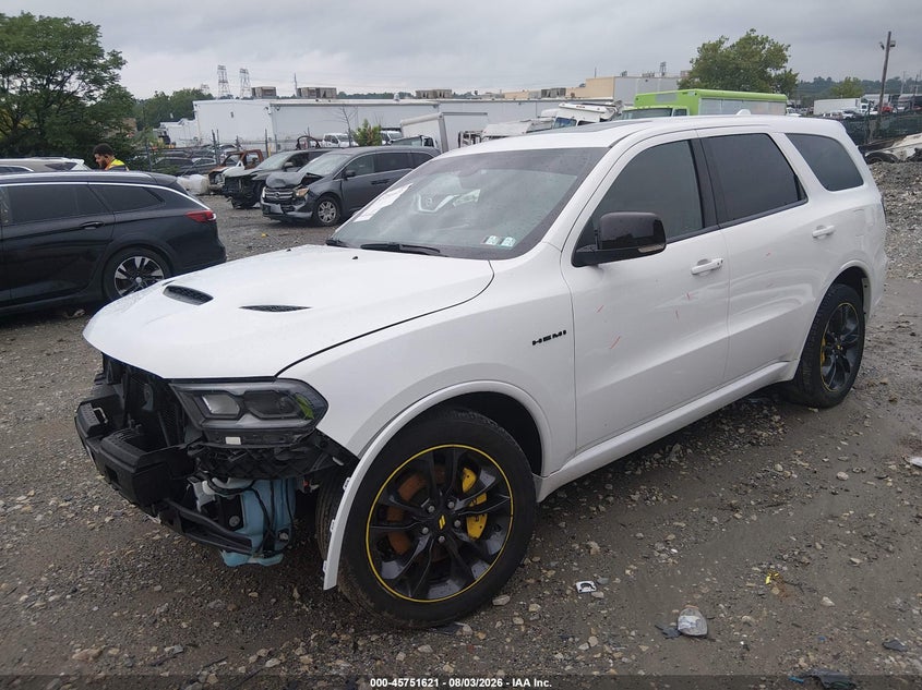 Vin: 1c4sdjct8mc607776, lot: 46250343, dodge durango r/t awd 20212