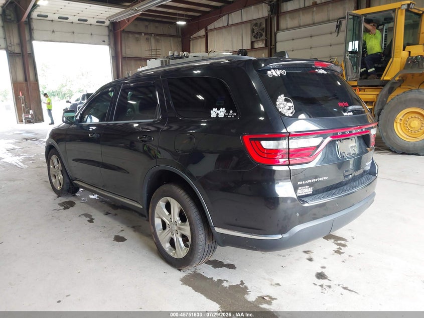 Vin: 1c4rdjdg3ec332447, lot: 46250355, dodge durango limited 20143