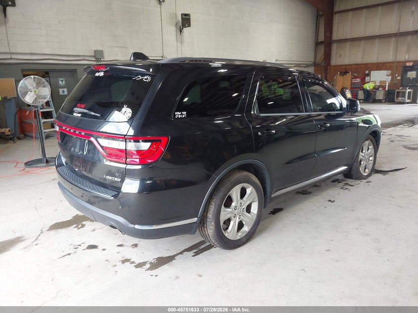 Vin: 1c4rdjdg3ec332447, lot: 46250355, dodge durango limited 20144