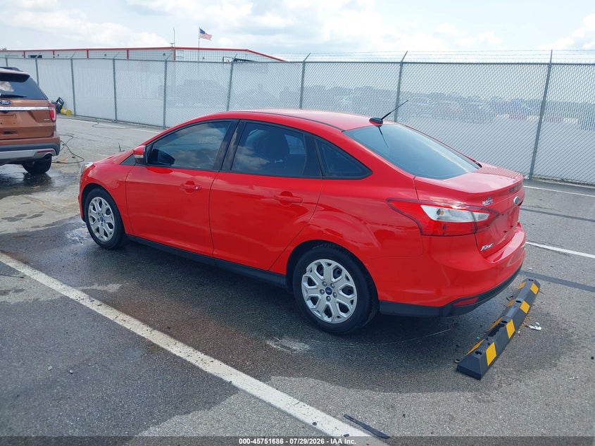 Vin: 1fahp3f21cl234116, lot: 46250408, ford focus se 20123