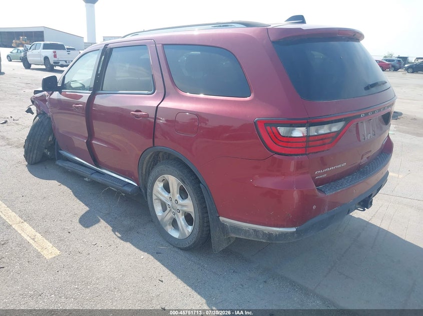 Vin: 1c4rdjdg2fc121189, lot: 46250435, dodge durango limited 20153