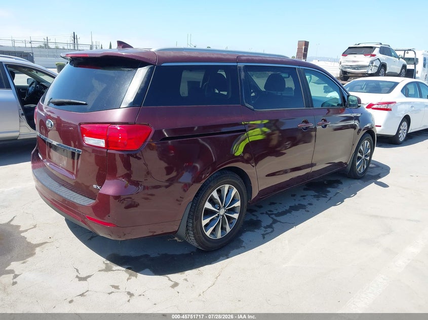 Vin: kndmc5c12g6143548, lot: 46250439, kia sedona sx 20164
