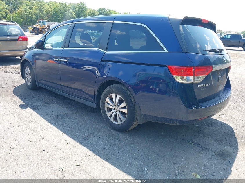 Vin: 5fnrl5h60fb122761, lot: 46250452, honda odyssey ex-l 20153