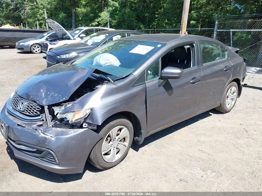 Vin: 19xfb2f52ee258375, lot: 46250508, honda civic lx 20142
