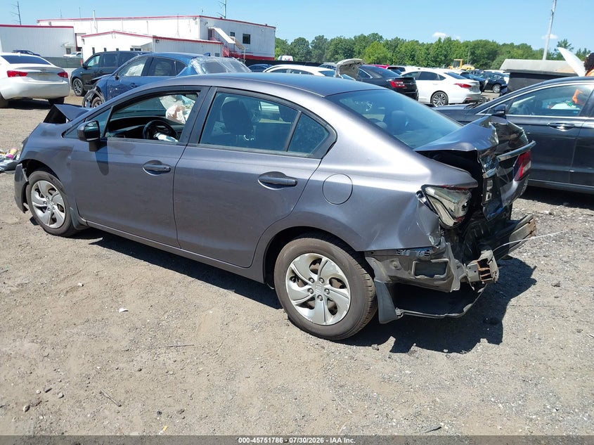 Vin: 19xfb2f52ee258375, lot: 46250508, honda civic lx 20143