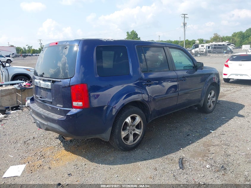 Vin: 5fnyf4h50db080836, lot: 46250543, honda pilot ex-l 20134