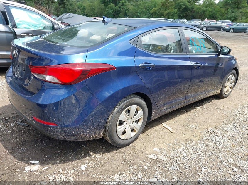 Vin: 5npdh4ae3gh715556, lot: 46250550, hyundai elantra se 20164