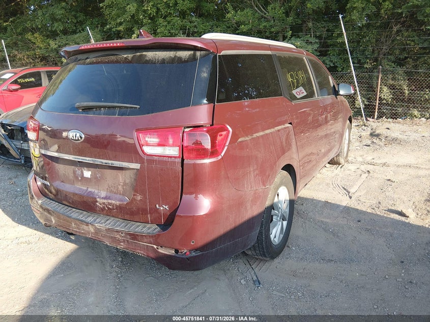 Vin: kndmb5c13g6161169, lot: 46250563, kia sedona lx 20164