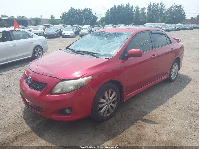 Vin: 2t1bu4ee0ac471663, lot: 46250575, toyota corolla s 20102