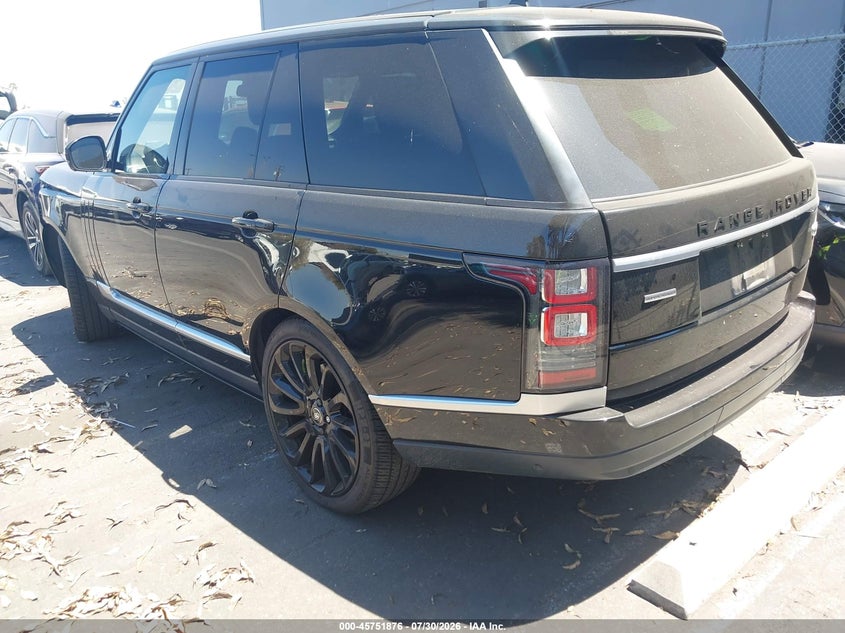 Vin: salgs2ef1ga294409, lot: 46250598, land rover range rover 5.0l v8 supercharged 20163