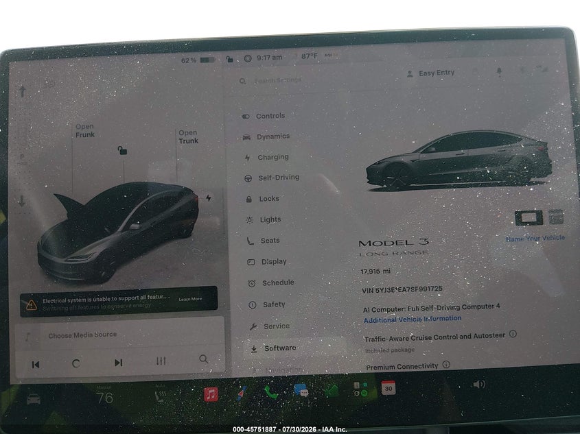 2025 TESLA MODEL 3 SEDAN ELECTRIC