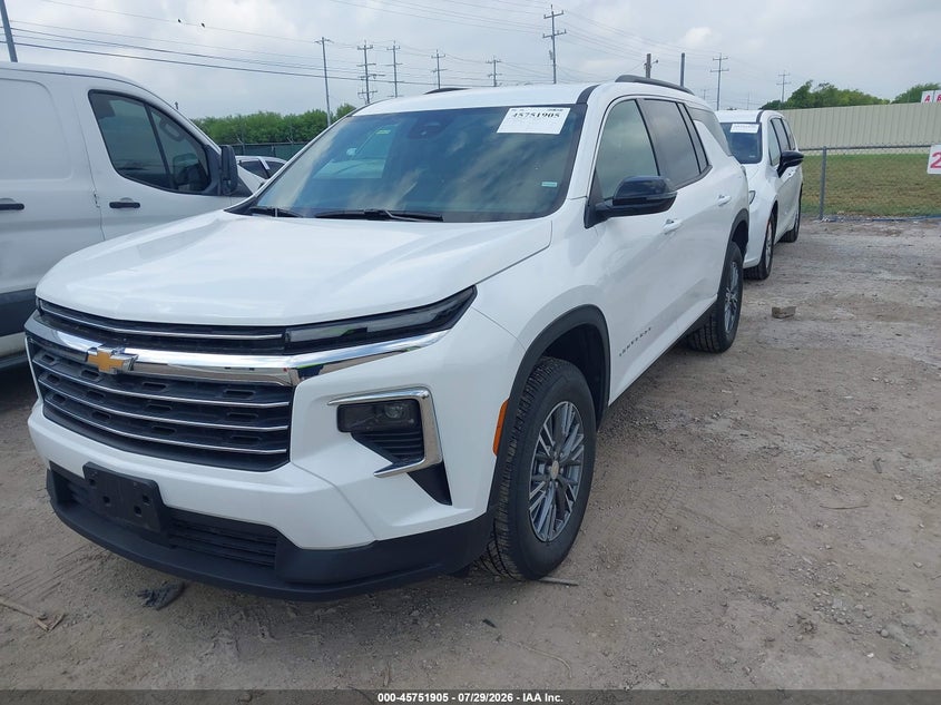 Vin: 1gnergks8tj172625, lot: 46250627, chevrolet traverse fwd lt 20262