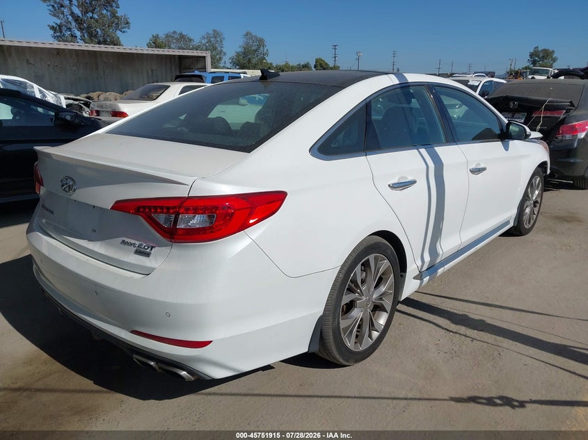 Vin: 5npe34ab6fh175577, lot: 46250637, hyundai sonata limited 2.0t 20154