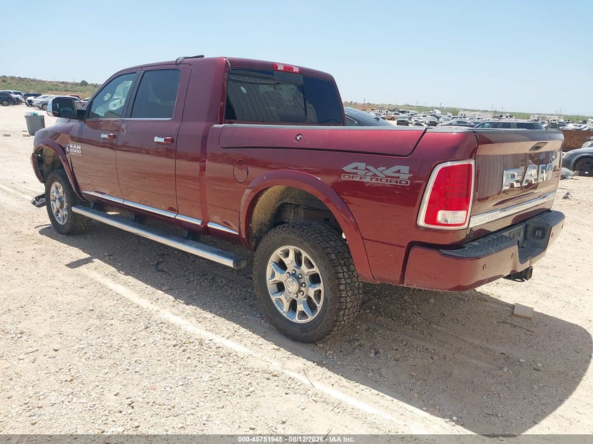 Vin: 3c6ur5pl2hg624174, lot: 46250667, ram 2500 limited  4x4 6'4 box 20173